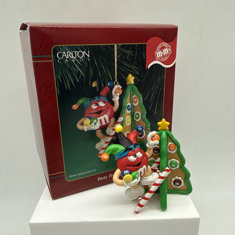 Carlton Cards "Tasty Tree Trimmings" M&M Decorating Christmas Tree Ornament